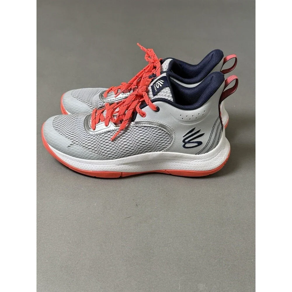 Under Armour Curry GS 3Z6 Gray Basketball Shoes Men's Size 8.5